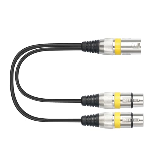DABAIXIONG Ausgeglichenes Mikrofonadapterkabel 1 Männlich Bis 2 Weiblich Für Lautsprecher 3Pin Männlich Bis Doppelt Weiblich Kabel von DABAIXIONG