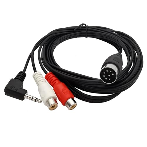 DABAIXIONG Großer 8 Pin DIN Bis 2RCA Femal Und 3 3 5 Mm Rechtwinkelter Männlicher Schalladapterkabel Für Den Subwoofer des Empfängers CDs Spieler DABAIXIONG Großer 8 Pin DIN Bis 2RCA Femal Und 3 3 5 Mm Rechtwinkelter Männlicher Schalladapterkabel Für Den Subwoofer des Empfängers CDs Spieler von DABAIXIONG