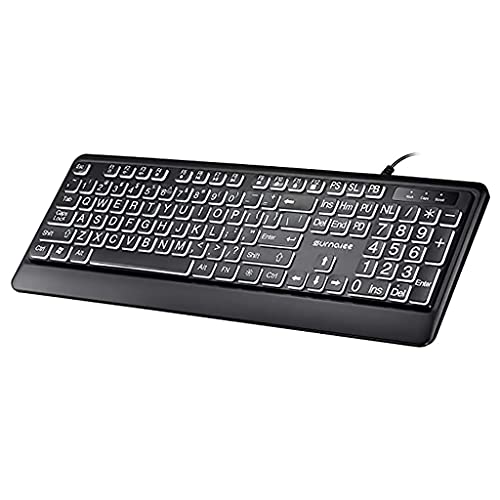 DABAIXIONG LED Backbeleuchtung Tastatur 104 Tasten Standard USB Backit Leuchttastatur Großer Druckbuchstaben Mit Weiß Beleuchtetem. DABAIXIONG LED Backbeleuchtung Tastatur 104 Tasten Standard USB Backit Leuchttastatur Großer Druckbuchstaben Mit Weiß Beleuchtetem. von DABAIXIONG