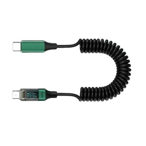 DABAIXIONG PVC USB C PD100W Datenkabel Mit Dynamischem Leistungsdisplay 100W Schnelle Ladefähigkeit Einziehbares Kabel von DABAIXIONG
