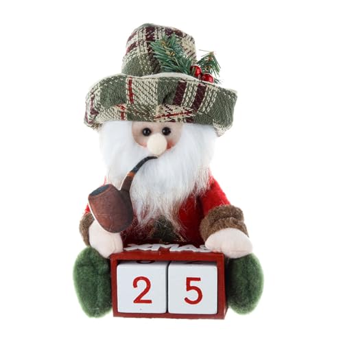 Festival Count Down Kalender Mit Weihnachtsmann Und Schneemann Plüsch Figur Farbige Weihnachtsdekoration Ornament Mit Zahlenquadraten von DABAIXIONG