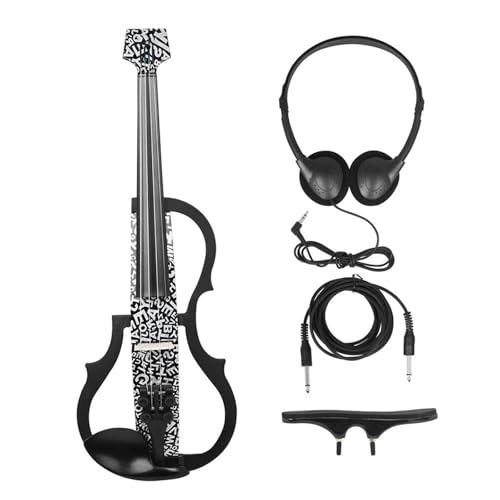 Violinenset 4/4 Elektrische Violine Carbon Fiber Professionelle Schulter Pad Kopfhörer Audio Kabel von DABAUR