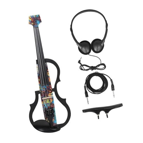 Violinenset 4/4 Elektrische Violine Carbon Fiber Professionelle Schulter Pad Kopfhörer Audio Kabel von DABAUR