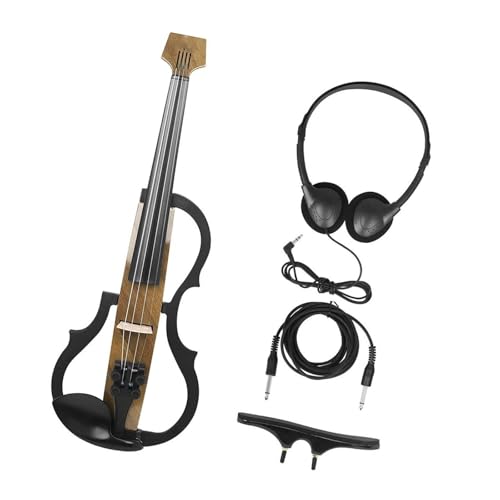 Violinenset 4/4 Elektrische Violine Carbon Fiber Professionelle Schulter Pad Kopfhörer Audio Kabel von DABAUR