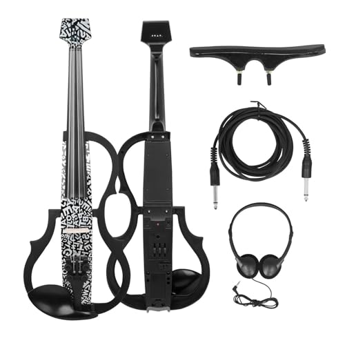 Violinenset 4/4 Violine Carbon Fiber Bogen Draht Kopfhörer Zubehör(3/4) von DABAUR