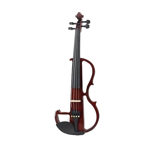 Violinenset 4/4 Violine Massivholz Kopfhörer Kabel Zubehör Mit Etui(Red) von DABAUR