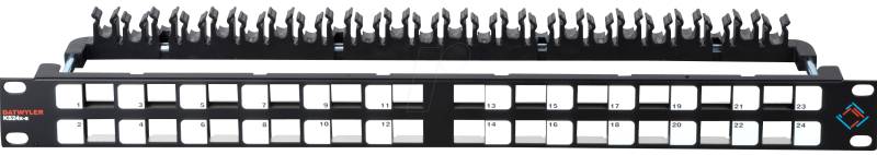 DAT 418023 - 19“ RJ45-Leerblech, für 24 RJ45-Module von DAETWYLER