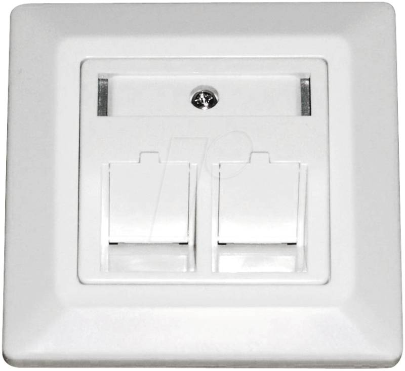 UNILAN 185867 - Unterputz Anschlussdose für 2x Keystone, weiß von DAETWYLER