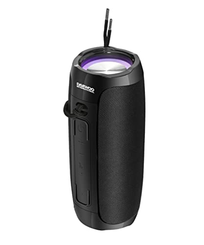 Daewoo Bluetooth-Lautsprecher DBT-25B | tragbarer kabelloser Lautsprecher | USB-Lautsprecher Bluetooth | LED RGB | Leistung 16 W | Freisprechfunktion | Farbe Schwarz von DAEWOO INTERNATIONAL