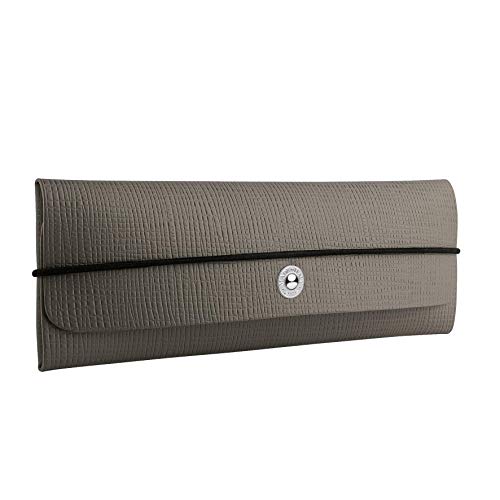 DAG Style - Federmäppchen aus echtem Leder, regeneriert, Modell CASE, Größe 6,5 x 20 cm (grau) von DAG Style