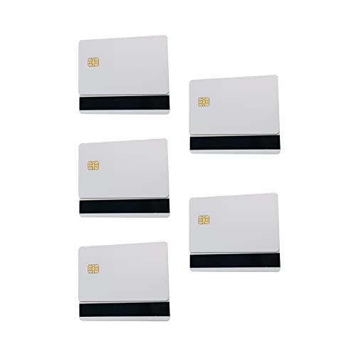 DAGIJIRD 10 Stück Sle442 Chipkontakt-IC-Karte mit Hico 3-spurigem Magnetstreifen, Smart-Karten, blanko, PVC, IC, intelligente Karte von DAGIJIRD