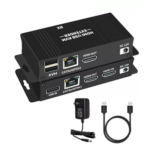 HDMI KVM USB Extender über Cat5e/6, HDMI zu RJ45 Ethernet Extender 1080P @ 60Hz HDMI KVM USB Extender über Cat5e/6, HDMI zu RJ45 Ethernet Extender 1080P @ 60Hz von DAGIJIRD