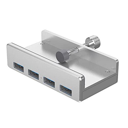 Mini 4-in-1 4 Ports Aluminiumlegierung USB 3.0 Hub Typ A High Speed bis zu 5 Gbit/s Desktop Clip-On Design Bereich 10-32 mm von DAGIJIRD