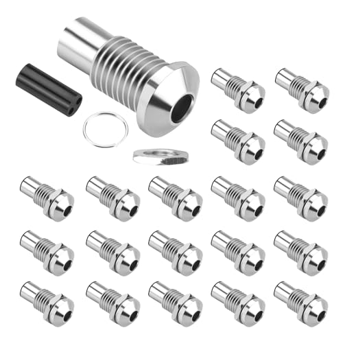 DaierTek 20 Stück 5 mm LED-Halter, LED-Halterung, LED-Lampenblende, rund, Kupfer, verchromt, Emittierende Diode, LED-Lünettenhalter von DAIERTEK