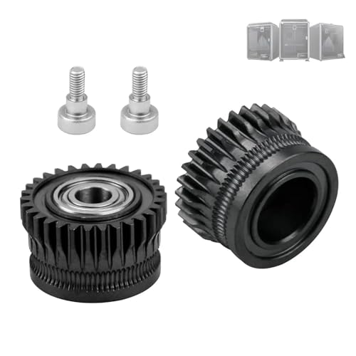 2 Stück Upgrade-Filamentantriebsmotor aus gehärtetem Stahl, Extruderzahnräder for K1/K1 Max/K1C 3D-Druckerzubehörteile(Zwart) von DAIHAOEE