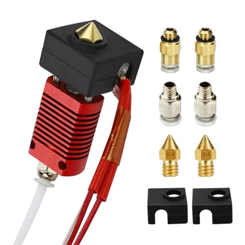 9-teiliges montiertes Extruder-Hot-End-Kit for Ender 3 V2/Ender 3Pro 0,4 mm MK8 Messingdüsen-Heizblock 3D-Druckerzubehör 9-teiliges montiertes Extruder-Hot-End-Kit for Ender 3 V2/Ender 3Pro 0,4 mm MK8 Messingdüsen-Heizblock 3D-Druckerzubehör von DAIHAOEE