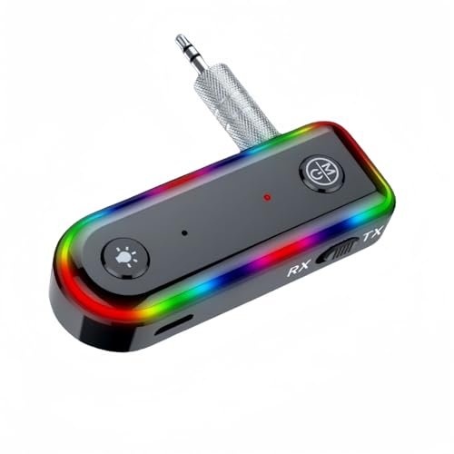 Aux Bluetooth Adapter Auto, 5.0 Bluetooth Auto Adapter, Bluetooth Adapter Klinke 3,5mm Bluetooth Empfänger Adapter AUX Freisprechen, Dual Verbindung für Heim-Stereo/Kabelgebundene Kopfhörer von DAILINK