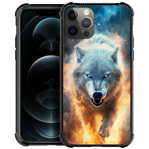 DAIZAG Hülle Kompatibel mit iPhone 11 Hülle, Flamme Weiß Wolf Hülle für iPhone 11 Hüllen für Mann Frau, Rundumschutz Stoßfest Anti-Scratches TPU Cover Case für iPhone 11 von DAIZAG