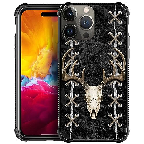 DAIZAG Hülle Kompatibel mit iPhone 15 Plus Hirsch Schädel Jäger Jagd Handyhülle Stoßfest Weich TPU Handyhülle Cover Case für iPhone 15 Plus von DAIZAG