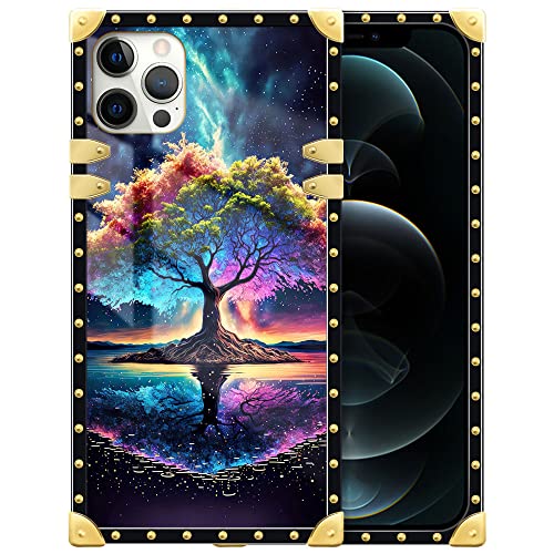 DAIZAG Kompatibel mit iPhone 11 Pro Max Hülle Life Tree Energy Handyhülle Golden Square Stoßfest Handyhülle Cover Geschenk für Apple iPhone 11 Pro Max von DAIZAG
