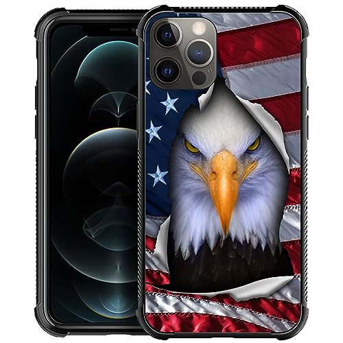 DAIZAG Kompatibel mit iPhone 13 Pro Max Weißkopfseeadler Amerikanische Flagge Handyhülle Stoßfest Weiche TPU Handyhülle Cover für iPhone 13 Pro Max von DAIZAG