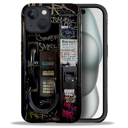 DAIZAG Kompatibel mit iPhone 15 Hülle, 80s 90er Jahre Vintage Telefon 3 Vollmuster Kunststoff TPU Hybrid Hartschale + Silikon Bumper Schutz Hülle für iPhone 15 DAIZAG Kompatibel mit iPhone 15 Hülle, 80s 90er Jahre Vintage Telefon 3 Vollmuster Kunststoff TPU Hybrid Hartschale + Silikon Bumper Schutz Hülle für iPhone 15 von DAIZAG