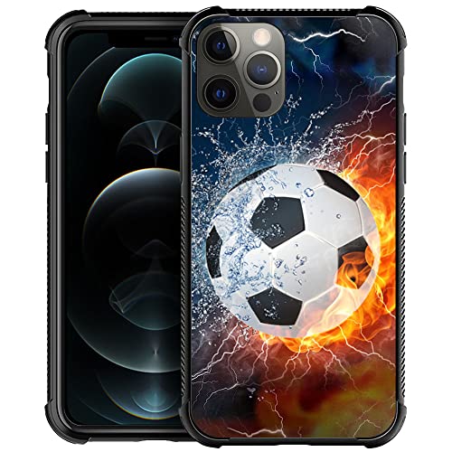 DAIZAG Kompatibel mit iPhone 15 Plus Eisfeuer Fußball Handyhülle Stoßfest Weiche TPU Handyhülle für Jungen Männer Geschenk für iPhone 15 Plus von DAIZAG