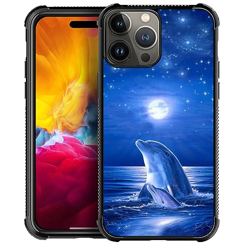 DAIZAG Kompatibel mit iPhone 15 Pro Max Hülle, Delfin, schlankes Design, Muster, weiches TPU, rutschfest, stoßfest, Schutzhülle mit 4 Ecken, Stoßfänger für iPhone 15 Pro Max 6,7 Zoll von DAIZAG