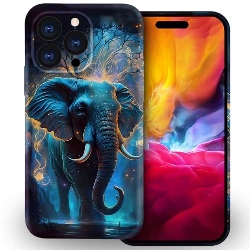 DAIZAG Kompatibel mit iPhone 15 Pro Max Hülle, Elefant im Wald, 3D-Muster-Design, schlanke Abdeckung, weiches TPU, stoßfest für Mädchen, Schutzhülle für iPhone 15 Pro Max 6,7 Zoll von DAIZAG