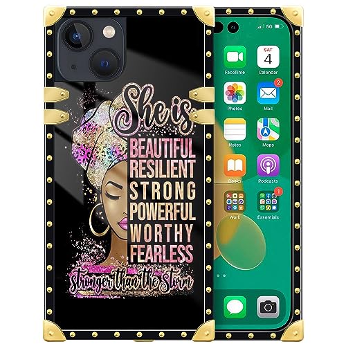 DAIZAG Kompatibel mit iPhone Plus Hülle, schöne Mädchen Plus Hülle, quadratische Metalldekoration, weiches TPU, stoßfest für Mädchen und Damen, Schutzhülle für iPhone Plus 6,7 Zoll DAIZAG Kompatibel mit iPhone Plus Hülle, schöne Mädchen Plus Hülle, quadratische Metalldekoration, weiches TPU, stoßfest für Mädchen und Damen, Schutzhülle für iPhone Plus 6,7 Zoll von DAIZAG
