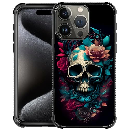 DAIZAG Schutzhülle für iPhone 16 Pro, Motiv: Totenkopf mit Blumen, für Mädchen und Jungen, vier Ecken mit Stoßstangen, rutschfest, stoßdämpfend, Schutzhülle für iPhone 16 Pro DAIZAG Schutzhülle für iPhone 16 Pro, Motiv: Totenkopf mit Blumen, für Mädchen und Jungen, vier Ecken mit Stoßstangen, rutschfest, stoßdämpfend, Schutzhülle für iPhone 16 Pro von DAIZAG