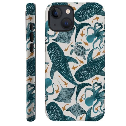 DAIZAG Schutzhülle kompatibel mit iPhone 13, Oktopus, Schildkröte, Manta, Rochen, Wal, Handyhülle für iPhone 13, für Mädchen, Frauen, Jungen, Männer DAIZAG Schutzhülle kompatibel mit iPhone 13, Oktopus, Schildkröte, Manta, Rochen, Wal, Handyhülle für iPhone 13, für Mädchen, Frauen, Jungen, Männer von DAIZAG