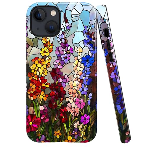 DAIZAG Schutzhülle kompatibel mit iPhone 14, glänzend, langlebig, stoßfest, für Mädchen und Frauen, Blumen, Wildblumen, ästhetisch von DAIZAG