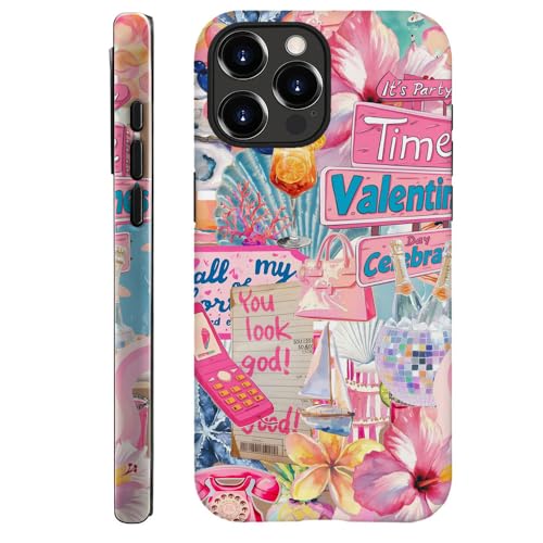 DAIZAG Schutzhülle kompatibel mit iPhone 14 Pro, strapazierfähiger Stoßschutz für Mädchen und Frauen, rosa Lilien-Ananas-Collage DAIZAG Schutzhülle kompatibel mit iPhone 14 Pro, strapazierfähiger Stoßschutz für Mädchen und Frauen, rosa Lilien-Ananas-Collage von DAIZAG