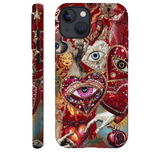 DAIZAG Schutzhülle kompatibel mit iPhone 15 Plus, langlebig, stoßfest, für Mädchen und Frauen, Vintage-Collage, rotes Mosaikkunst DAIZAG Schutzhülle kompatibel mit iPhone 15 Plus, langlebig, stoßfest, für Mädchen und Frauen, Vintage-Collage, rotes Mosaikkunst von DAIZAG