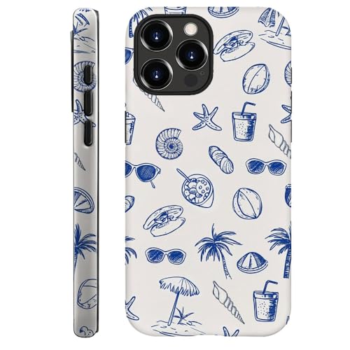 DAIZAG Schutzhülle kompatibel mit iPhone 16 Pro, strapazierfähiger Stoßschutz für Mädchen und Frauen, tropische Strandblau-Collage DAIZAG Schutzhülle kompatibel mit iPhone 16 Pro, strapazierfähiger Stoßschutz für Mädchen und Frauen, tropische Strandblau-Collage von DAIZAG