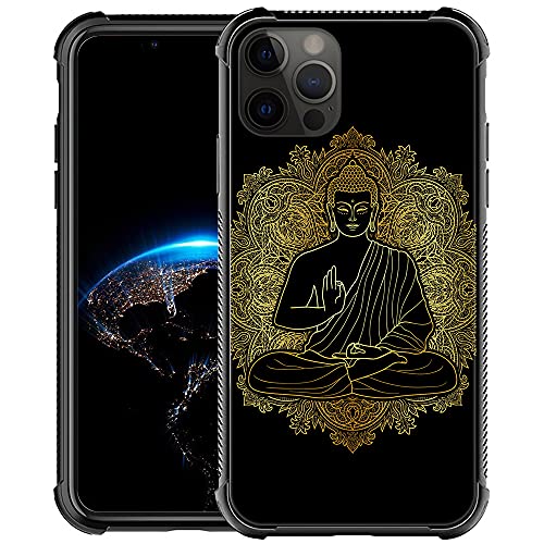 Schutzhülle für iPhone 13, Buddha-Schutz, weiche TPU-Kanten für iPhone 13, Muster Design Hüllen für Apple iPhone 13, 15,5 cm (6,1 Zoll) Buddha von DAIZAG