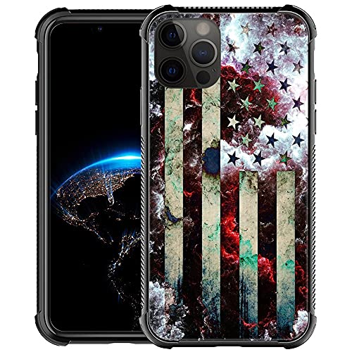 Schutzhülle für iPhone 13, USA-Flagge, Stardust Fallschutz, weiche TPU-Kanten für iPhone 13 Hülle, Muster Design Hüllen für Apple iPhone 13 6,1 Zoll USA-Flagge Stardust von DAIZAG