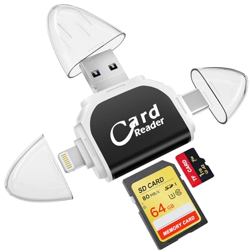 DAJASD Multi-Port 4 in 1 Universal SD TF Kartenleser, SD/Micro SD Kartenleser, Micro SD Card Reader, Highspeed Kartenlesegerät, Kamera Speicherkartenleser für Android Phone PC Notebook Kamera DAJASD Multi-Port 4 in 1 Universal SD TF Kartenleser, SD/Micro SD Kartenleser, Micro SD Card Reader, Highspeed Kartenlesegerät, Kamera Speicherkartenleser für Android Phone PC Notebook Kamera von DAJASD