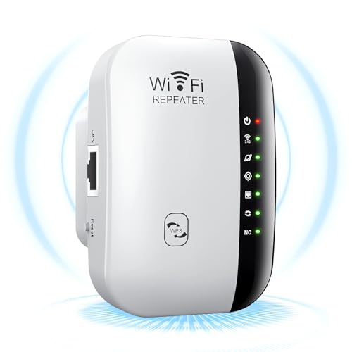 DAJASD WLAN Verstärker, WLAN Repeater, 300 Mbit/s WLAN-Extender-Booster, WiFi Verstärker mit Ethernet Port & WPS, Unterstützung Mit Repeater/AP Modus, WiFi Repeater Kompatibel Allen WLAN Geräten von DAJASD