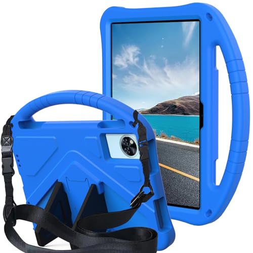 Kompatibel mit Doogee U11/U11 27,9 cm (11 Zoll) 2025 Kinderschutzhülle mit Ständer, niedliches Design, leicht, stoßfest, mit Ständer, Schultergurt, Griff, Blau von DAJIETOU