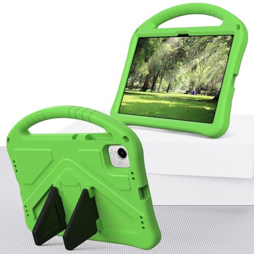 Kompatibel mit Honor Pad X9a 29,8 cm (11,5 Zoll) 2025 Kinderschutzhülle mit Ständer, niedliches Design, leicht, EVA, stoßfest, Ständer, Schutzhülle, Schultergurt, Griff, Grün von DAJIETOU