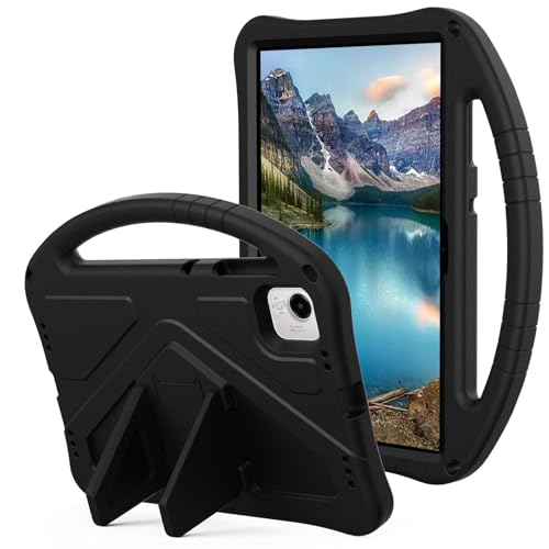 Kompatibel mit Honor Pad X9a 29,8 cm (11,5 Zoll) 2025 Kinderschutzhülle mit Ständer, niedliches Design, leicht, EVA, stoßfest, mit Ständer, [Schultergurt] [Griff] (schwarz) von DAJIETOU