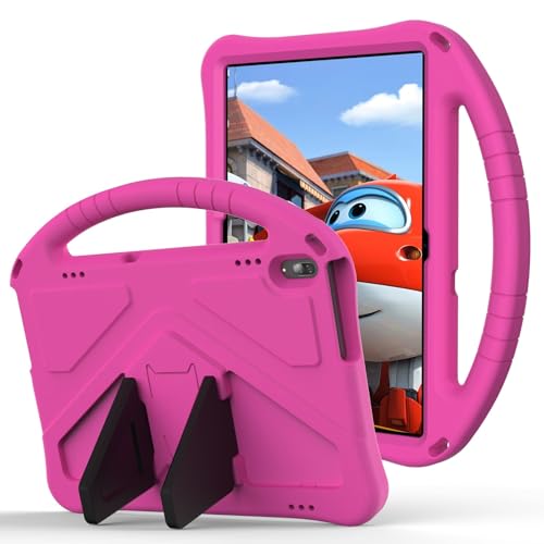 Kompatibel mit Lenovo Tab M10 HD TB-X505F TB-X505L Kinder-Schutzhülle mit Ständer, niedliches Design, leicht, stoßfest, mit Ständer, Schultergurt, Griff, Rosarot Kompatibel mit Lenovo Tab M10 HD TB-X505F TB-X505L Kinder-Schutzhülle mit Ständer, niedliches Design, leicht, stoßfest, mit Ständer, Schultergurt, Griff, Rosarot von DAJIETOU