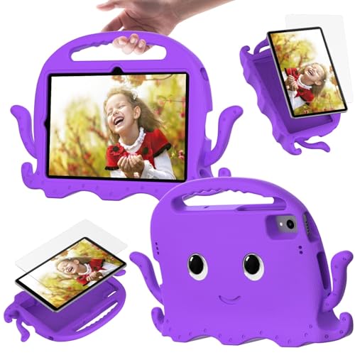 Kompatibel mit Lenovo Tab M10 Plus 26,9 cm (10,6 Zoll) 3. Generation 2022 (TB-125FU/TB-128F) Kinderhülle, leichtes EVA + Polycarbonat, kinderfreundlich, stoßfest, Ständer, mit Griff und Schultergurt von DAJIETOU