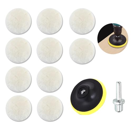 12 Stück Polieraufsatz Akkuschrauber Set, Imitationswolle Polierpads mit Bohr-Adapter, Auto Polierscheibe, Polieraufsatz Bohrmaschine Polierteller für Auto-Detailierung Schleifen Wachsen Versiegeln 12 Stück Polieraufsatz Akkuschrauber Set, Imitationswolle Polierpads mit Bohr-Adapter, Auto Polierscheibe, Polieraufsatz Bohrmaschine Polierteller für Auto-Detailierung Schleifen Wachsen Versiegeln von DALAETUS