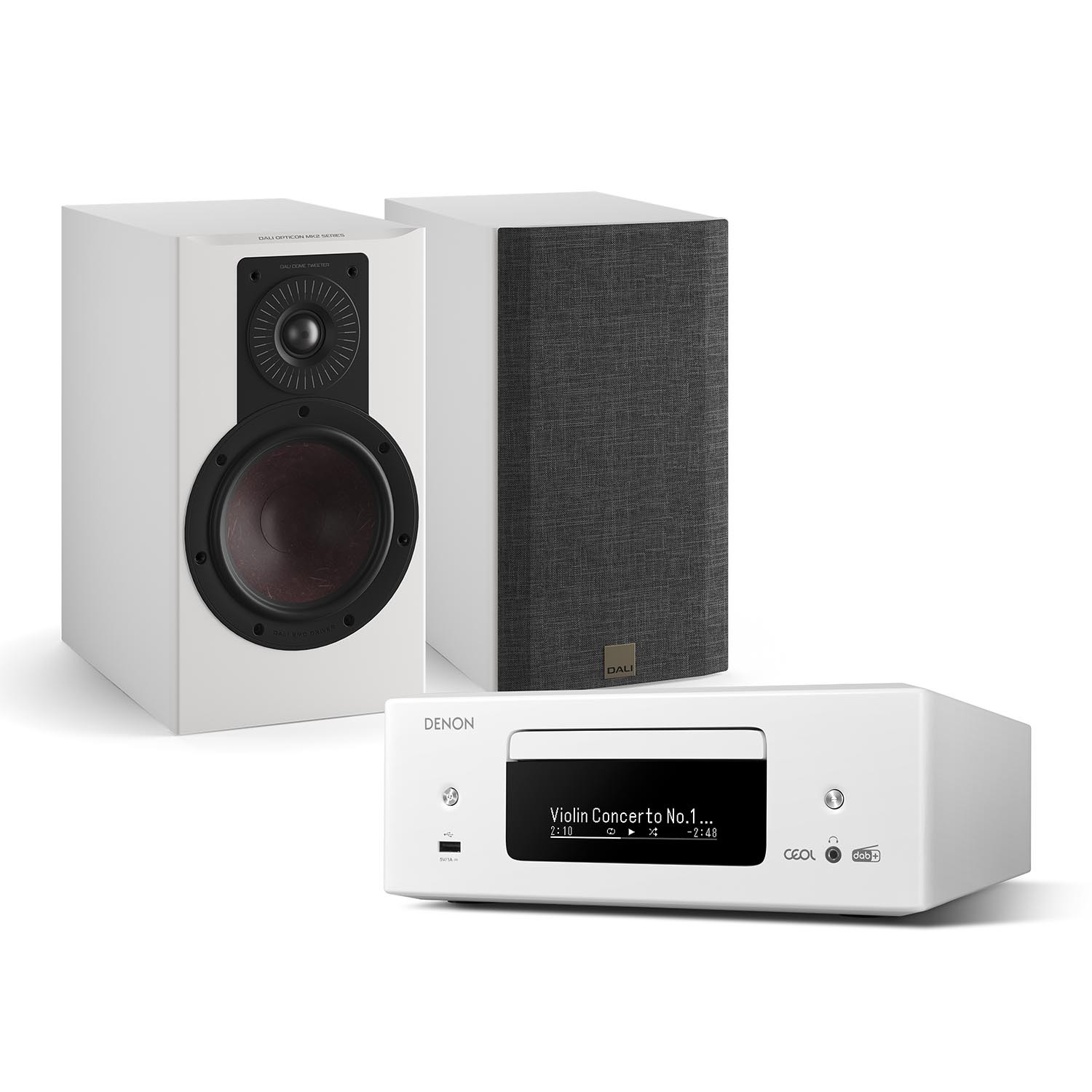 DALI OPTICON 2 Mk2 + Denon CEOL RCD-N12DAB Stereo-Anlage von DALI