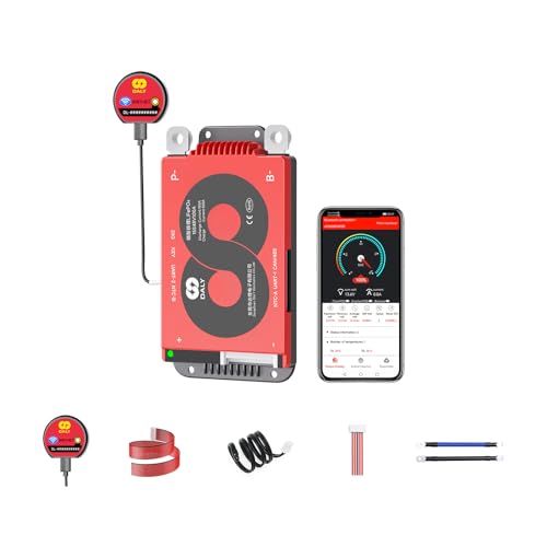 DALY Smart 15S BMS 48V mit WiFi Modul und CAN 485 Kommunikationsschutzplatine für LifePO4 Lithium Batterie Pack(15S 48V Smart BMS+RS485+CAN+WiFi Modul，100A) von DALY