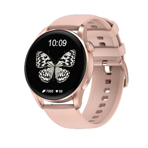 DAM DT3 Smartwatch mit Benachrichtigungen, geteiltem Display, Multisport-Modi und Herzfrequenz-Monitor, 4,5 x 1,2 x 5 cm, Farbe: Rosa, Normal von DAM