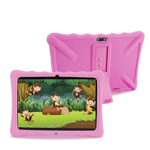 DAM Tablet für Kinder, WiFi, Betriebssystem Android 10 mit IWAWA, Display 10,1 Zoll, 1280 x 800 Pixel, SC7731E, Arm Cortex™-A7 Quad-Core, 1,3 GHz, 2 GB RAM + 32 GB, Dual-Kamera, Schutzhülle, Farbe: von DAM